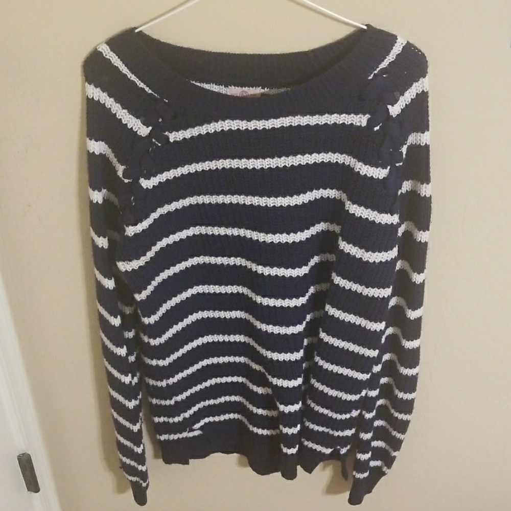 Navy Striped sweater
